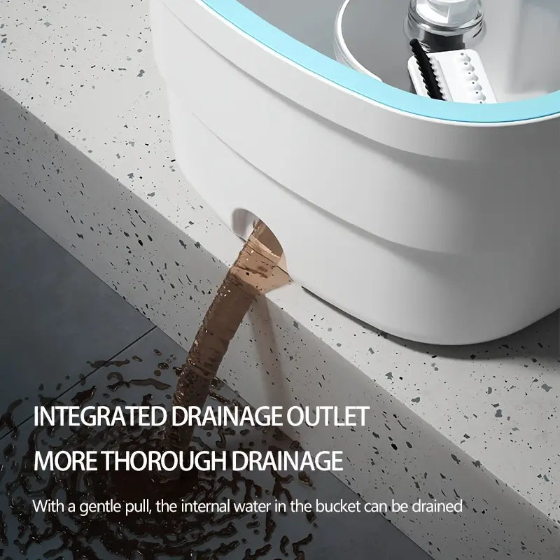 VYGA One Set Household Spin Mop & Bucket Set – Hands-Free Wash, Dust Mop, Sewage Separation, Dry & Wet Use for Hardwood Floors, Tiles, Marble, and More