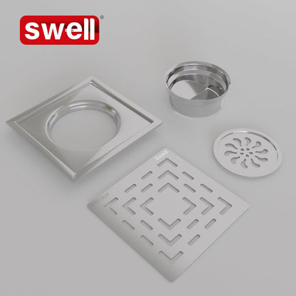 Swell Floor Drain PM 1003 | Satin Chrome