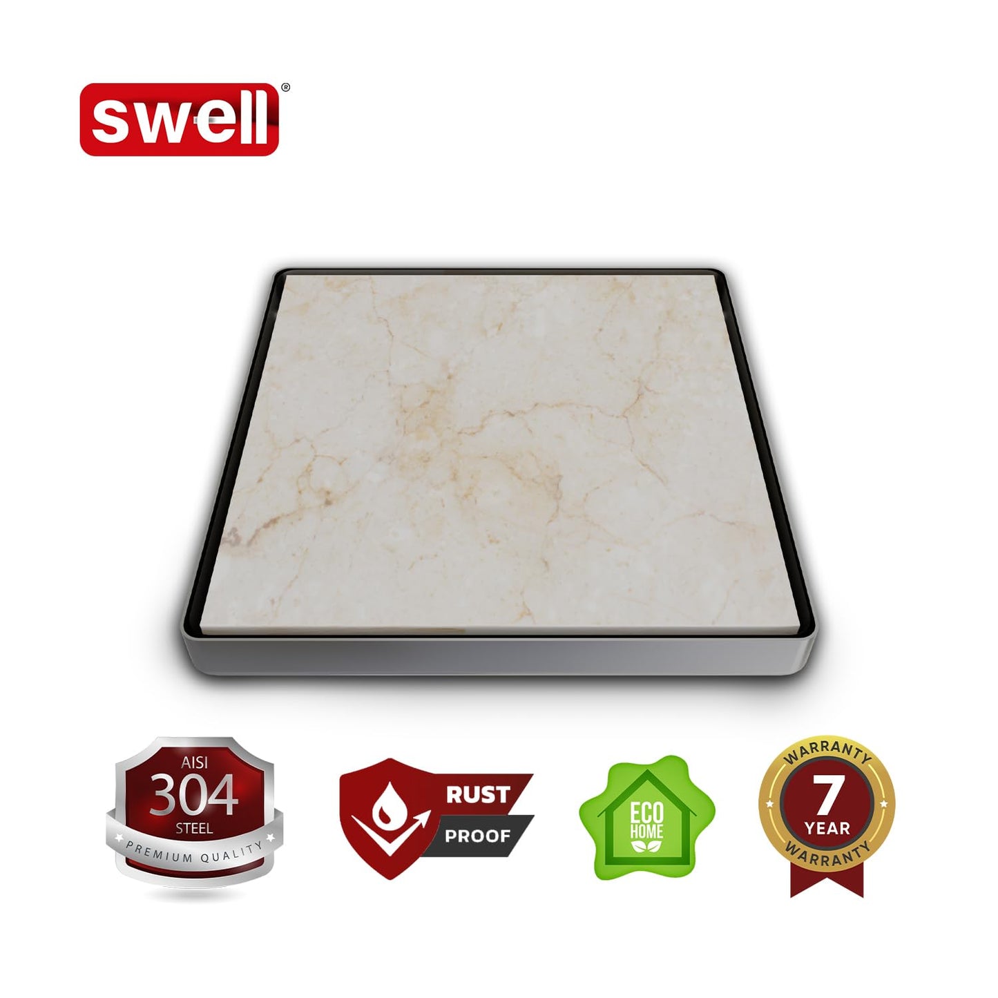 Swell Tile Insert Floor Drain,PM 1004