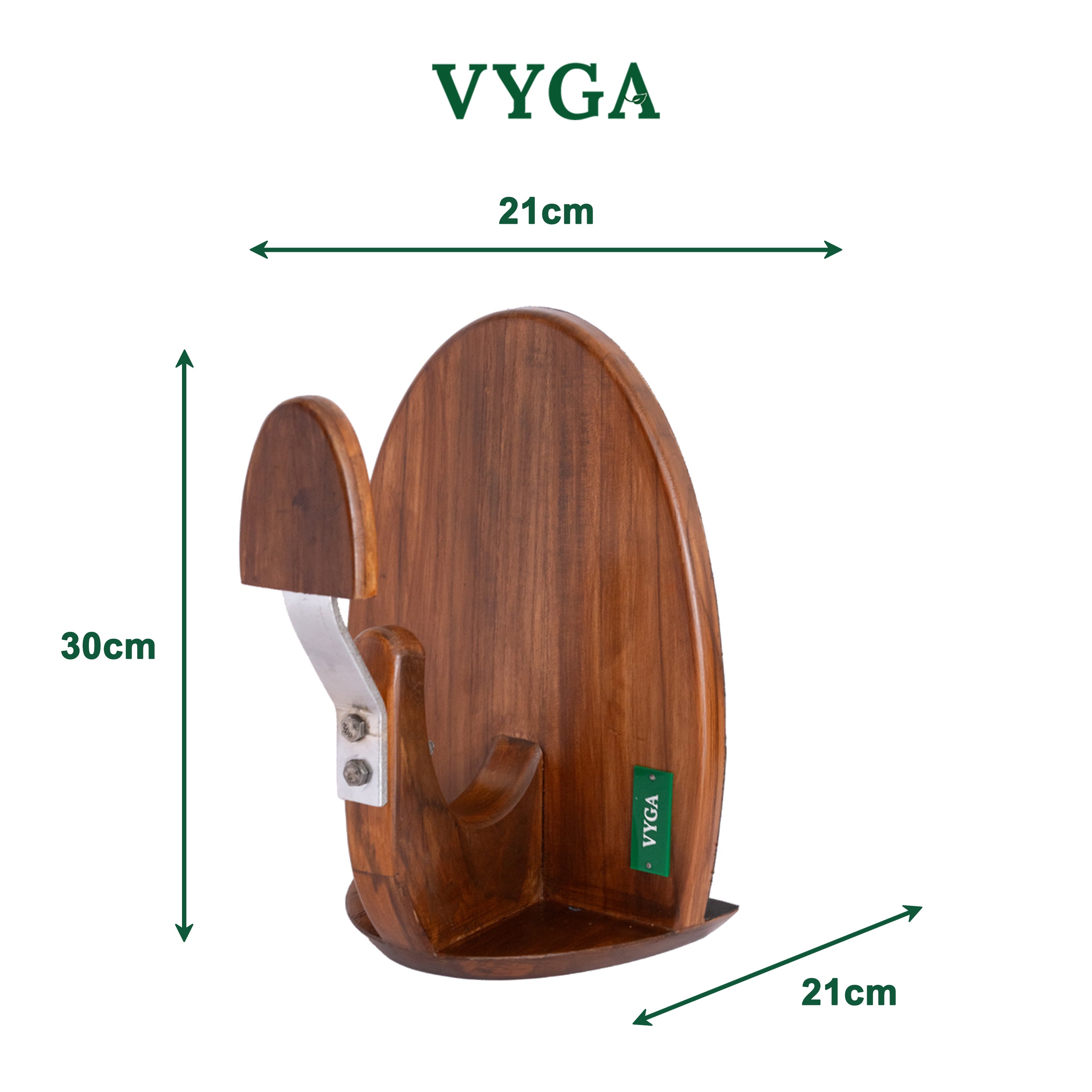 Vyga Curve Teak Wood Coconut Scraper