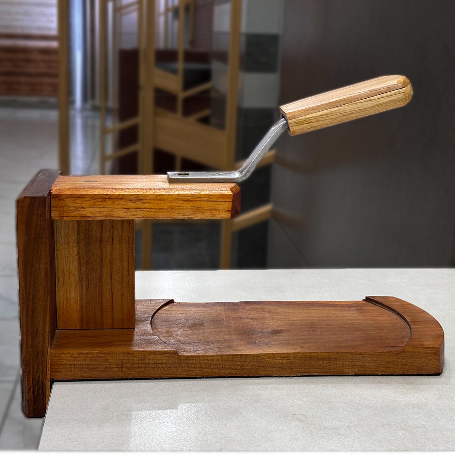 Vyga Bold Teak Wood Coconut Scraper