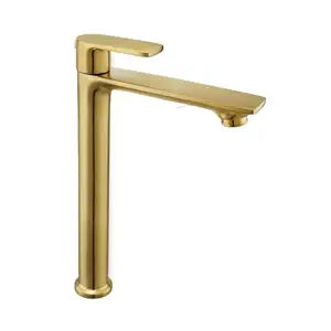 Somany Elysees Pillar Tap Brushed Gold For Wash Basin_27221138036