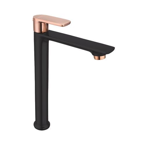 Somany Elysees Pillar Tap Black Extended Body For Wash Basin_272211380421