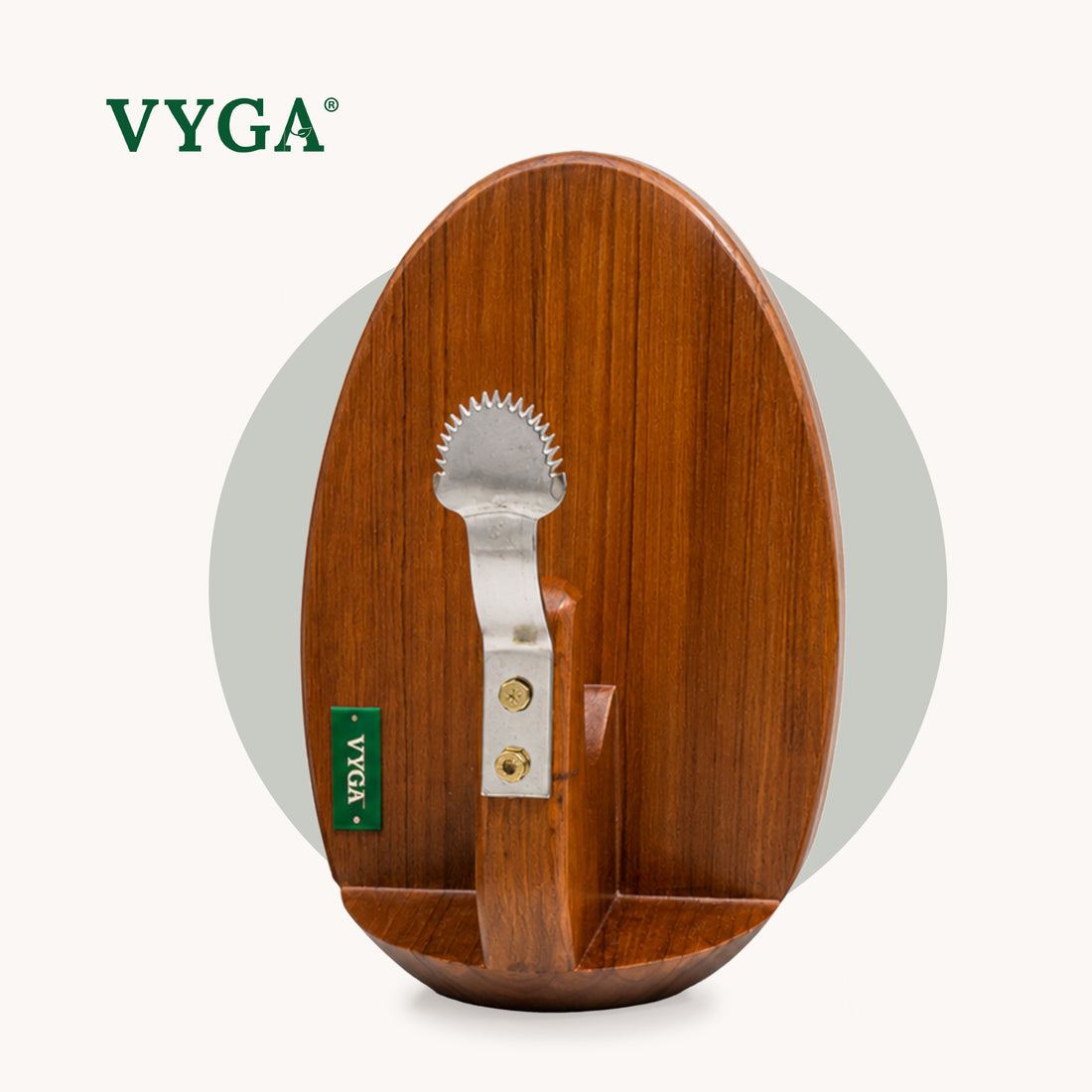 Vyga Curve Teak Wood Coconut Scraper