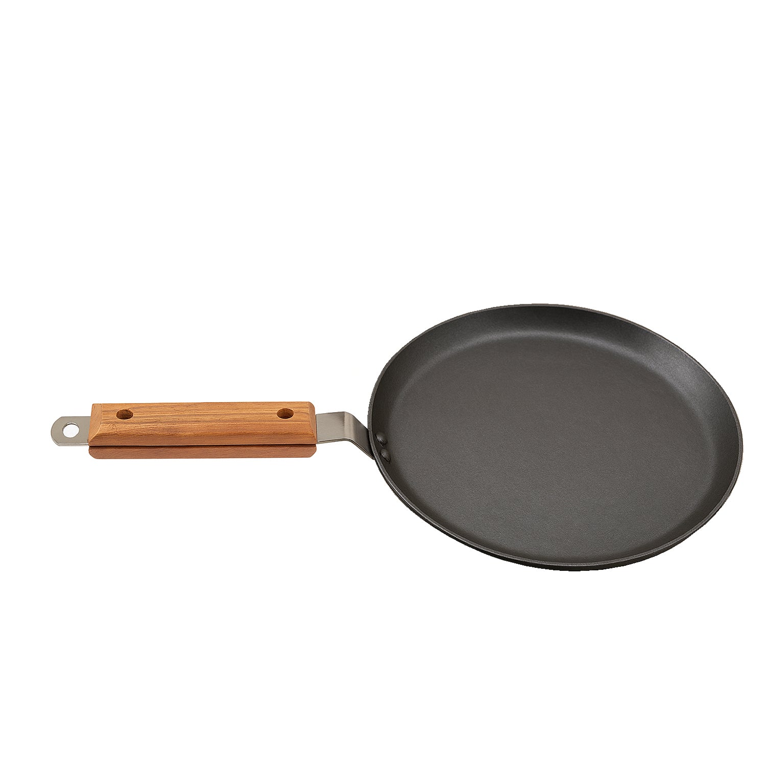 Loha Round Iron Dosa Tawa Wooden Handle