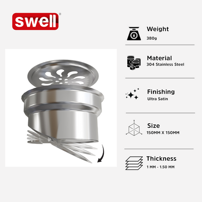 Swell Auto Close Bowl, Satin Chrome